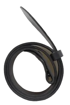 100% Real Black 2" Inch (50mm) Leather Belt Strap
