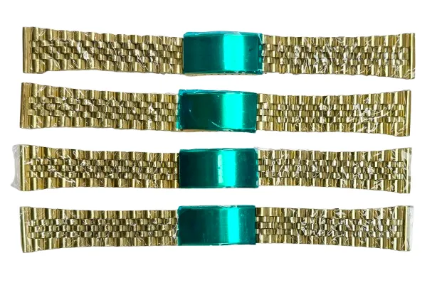 20MM Classic Jubilee Gold Tone Metal Band with Regular Fold Clasp
