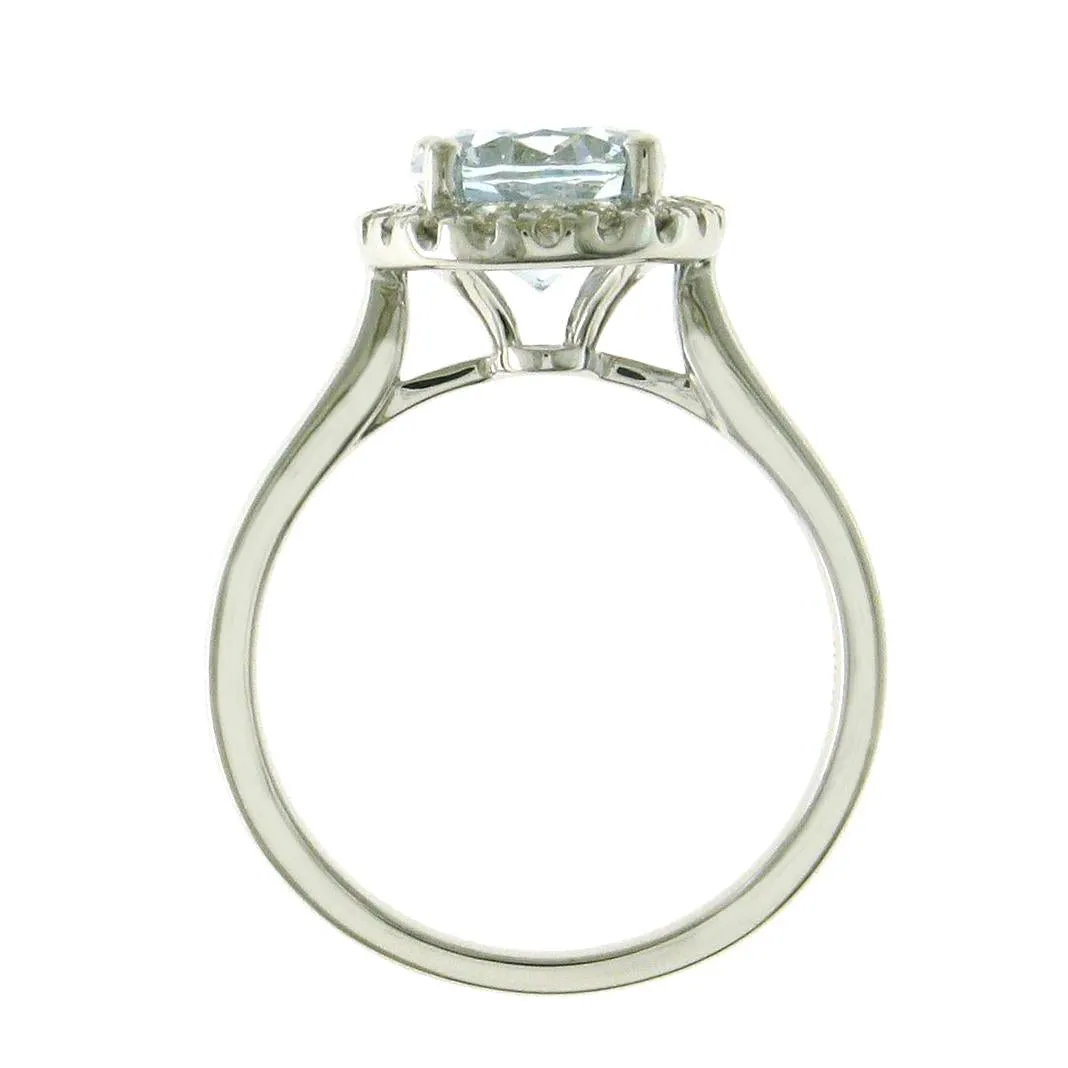 2.40ct tw Aquamarine & Diamond Cocktail Ring