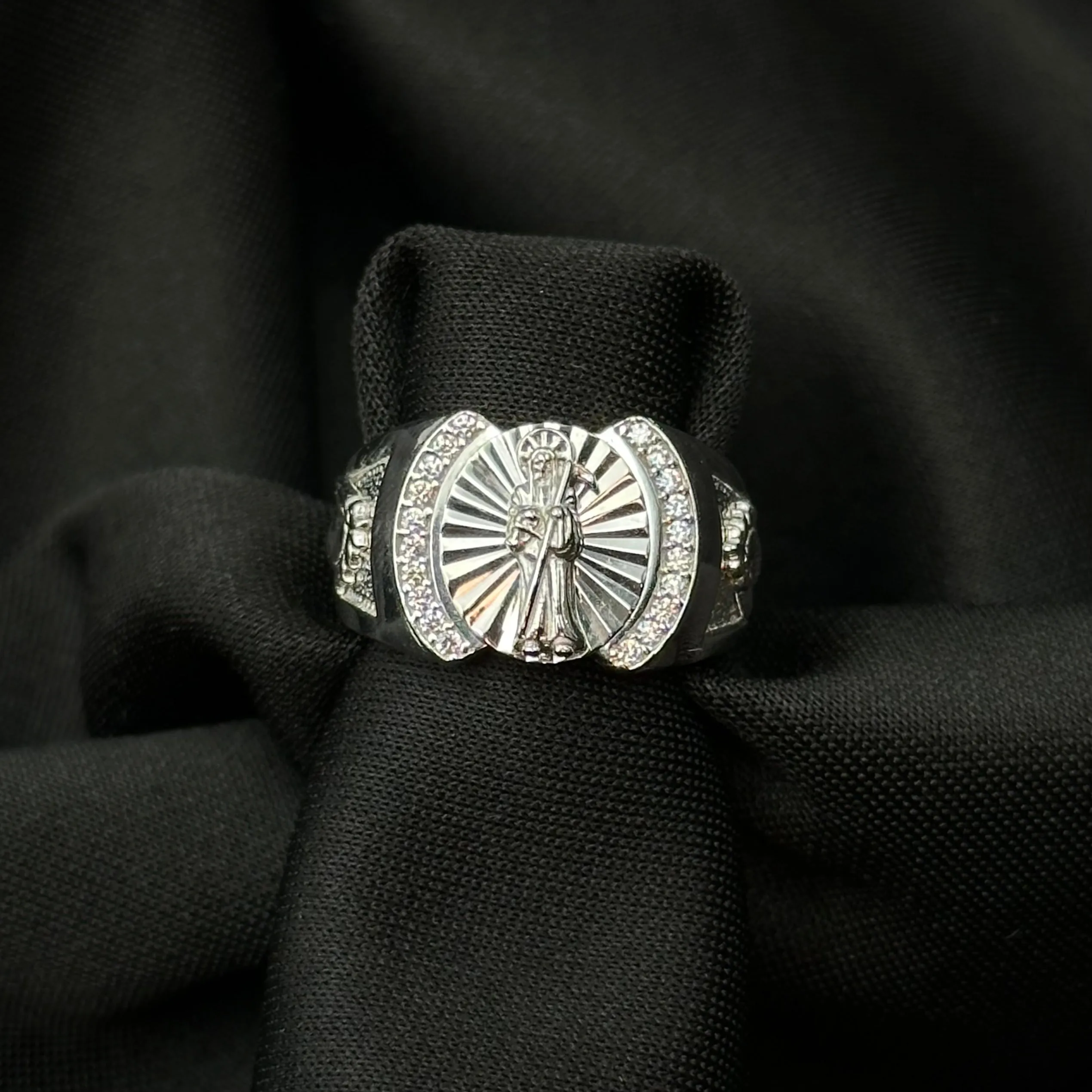 925 Silver Santa Muerte Ring 02