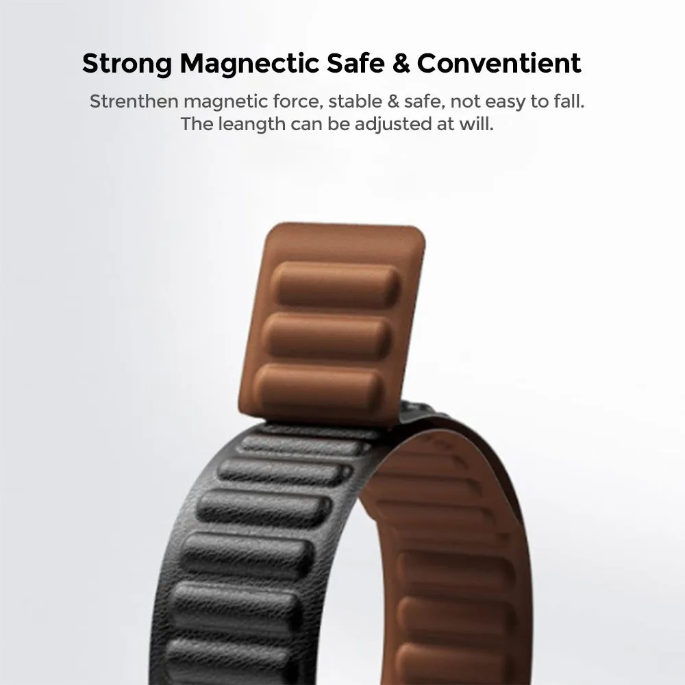 Apple Watch 41mm / 40mm / 38mm | Leather Magnetic Loop Watch Band Strap | Grey