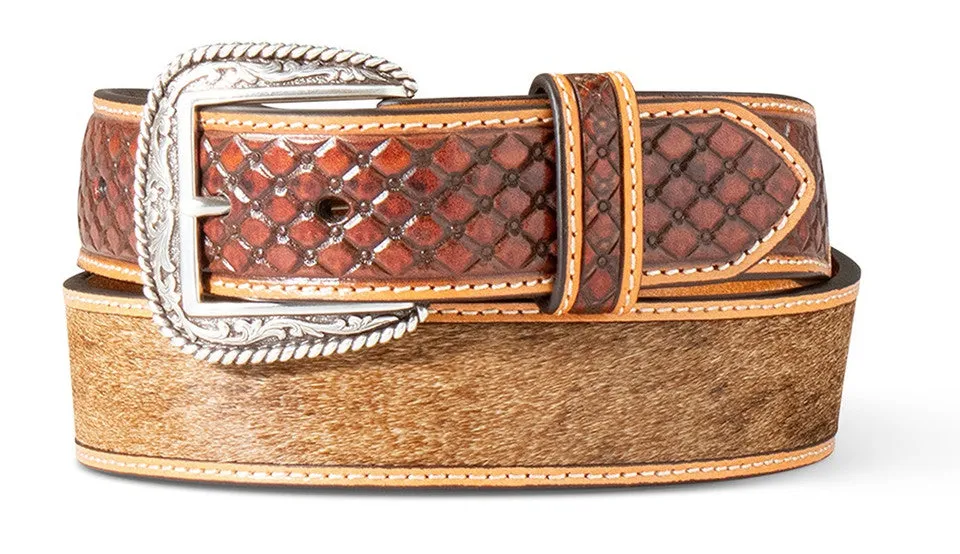 Ariat Diamond Embossed Calf Hair Belt