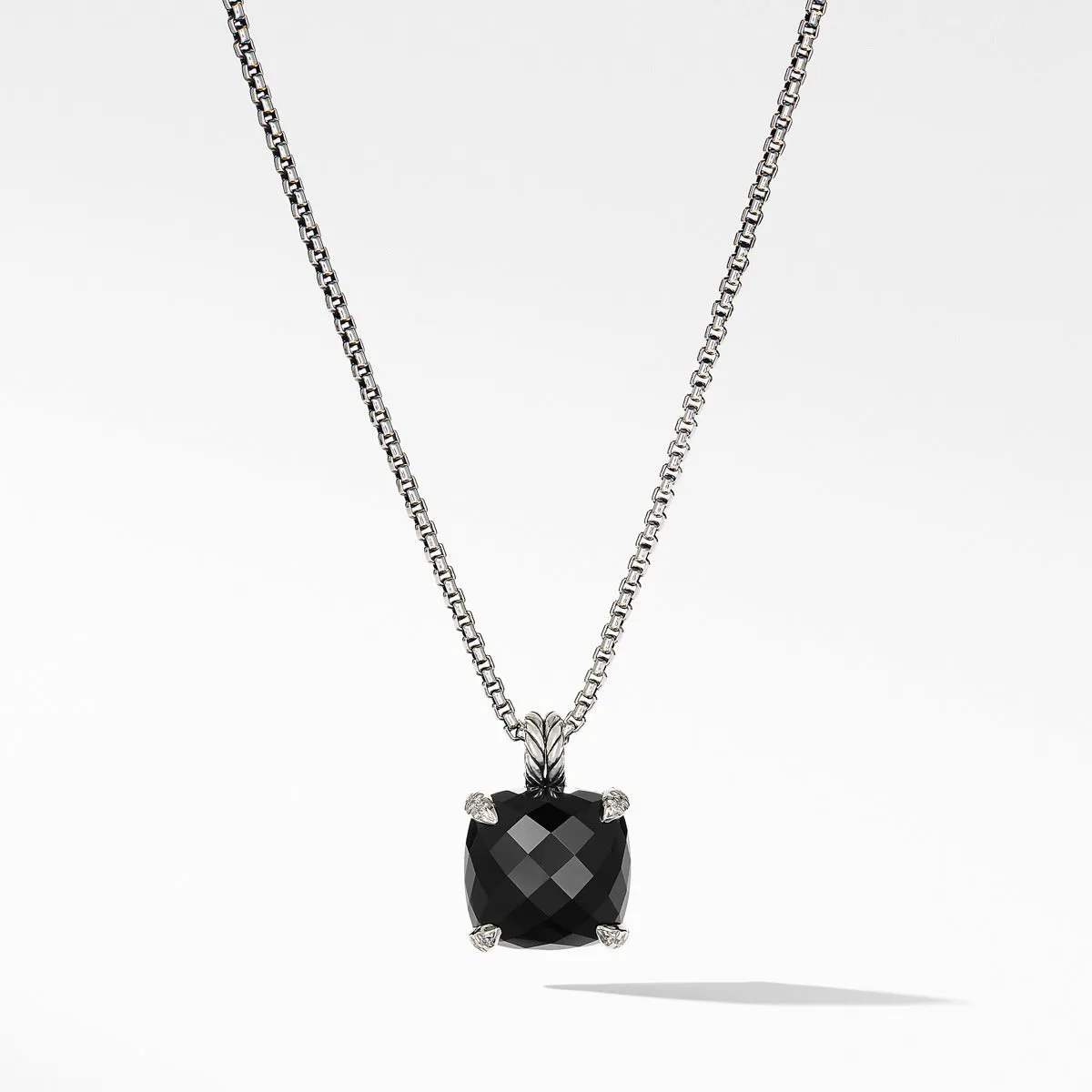 Chatelaine Pendant Necklace with Black Onyx and Diamonds