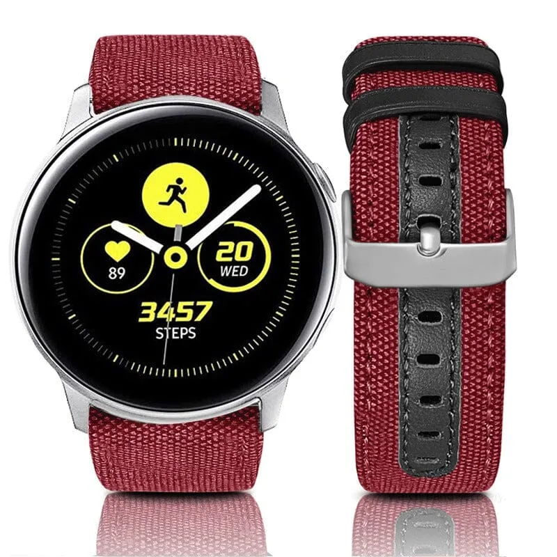 Denim & Leather Watch Straps Compatible with the Huawei Watch GT3 42mm