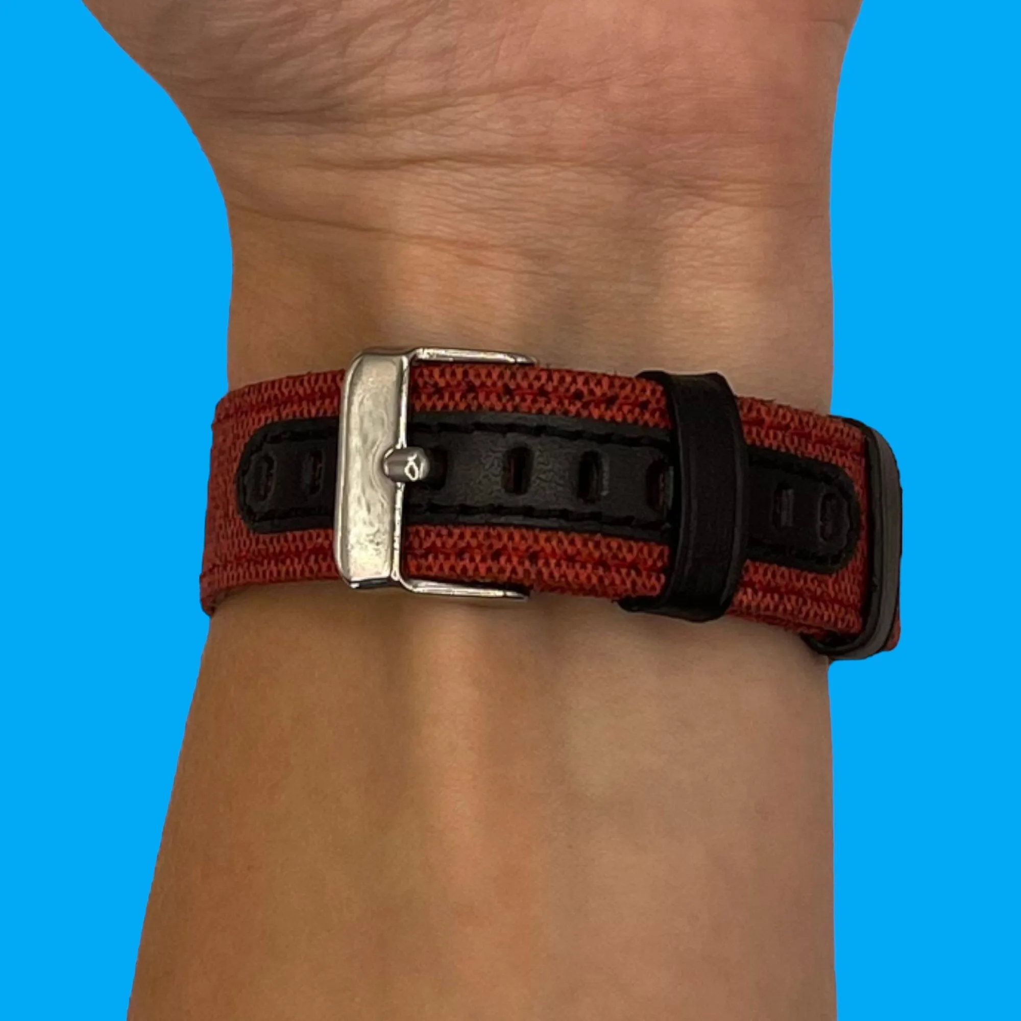 Denim & Leather Watch Straps Compatible with the Huawei Watch GT3 42mm