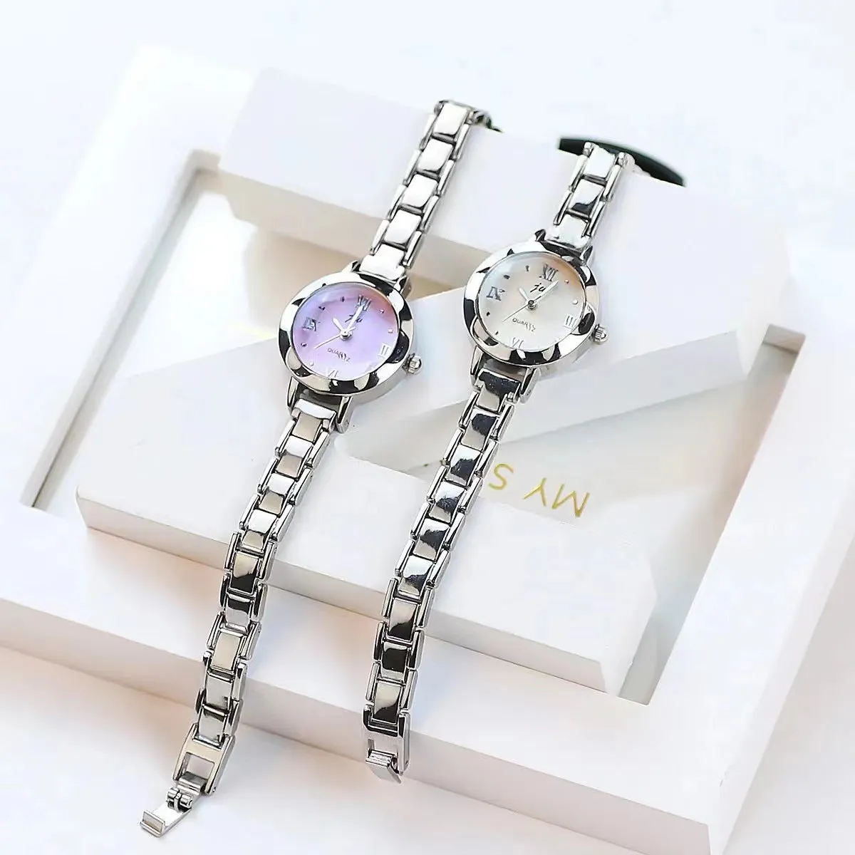 Fashion Style Women's Watch Women's Student Small Dial Korean Style Simple Graceful Electronic Quartz