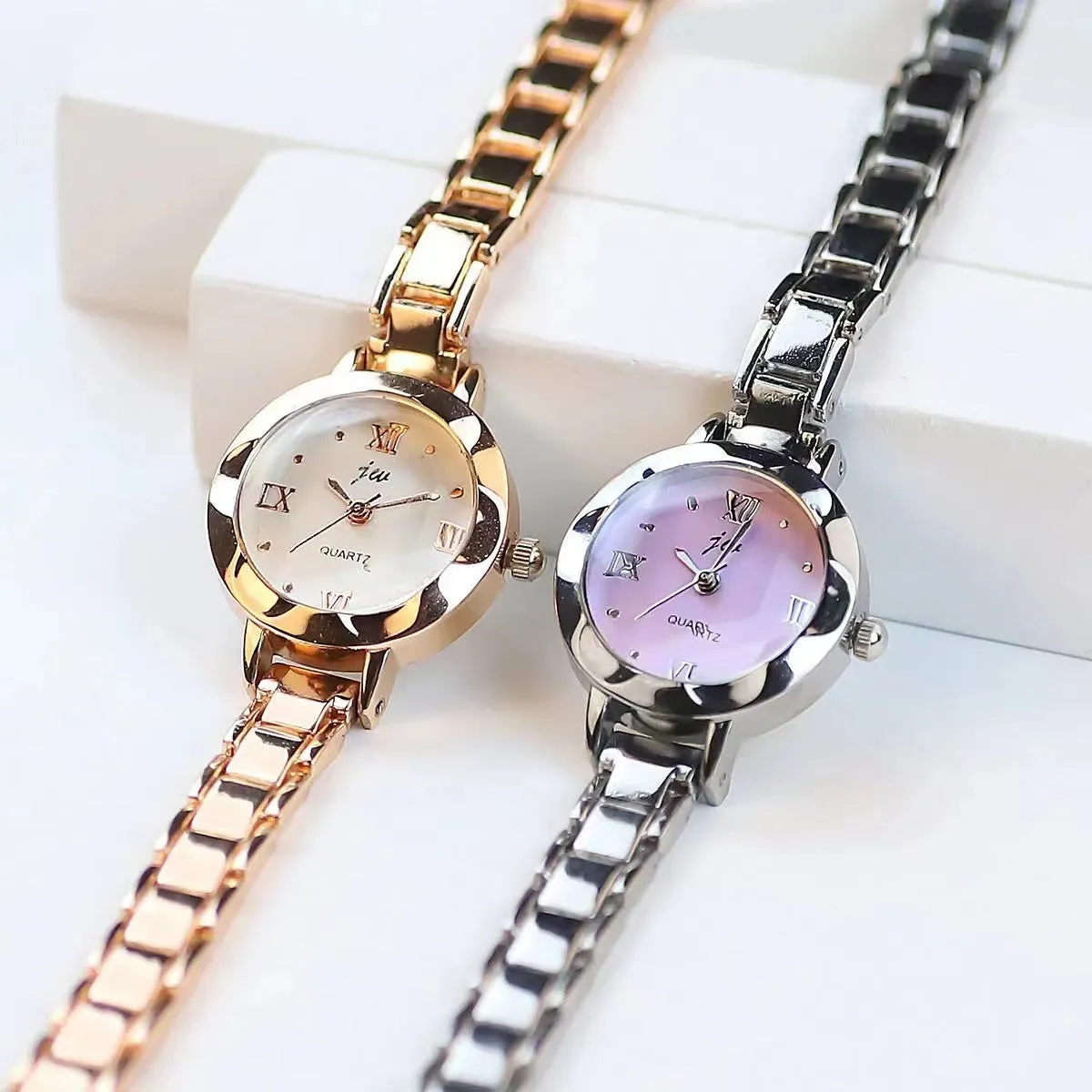 Fashion Style Women's Watch Women's Student Small Dial Korean Style Simple Graceful Electronic Quartz