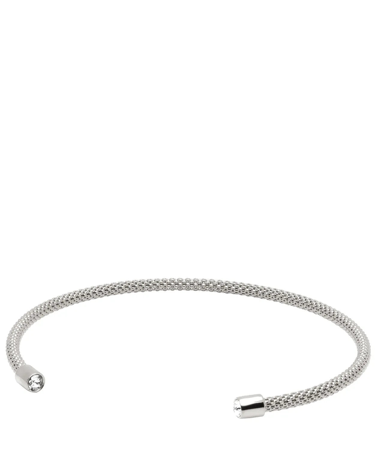 Gift Packaged 'Gretel' 925 Silver & Cubic Zirconia Chainmail Bangle