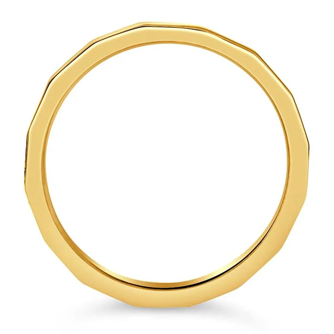 Gold Filled Faceted Stacking Ring