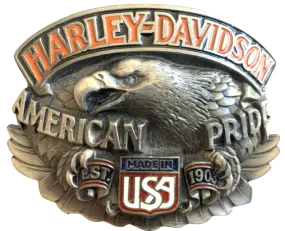Harley Davidson American Pride Silver Belt Buckle