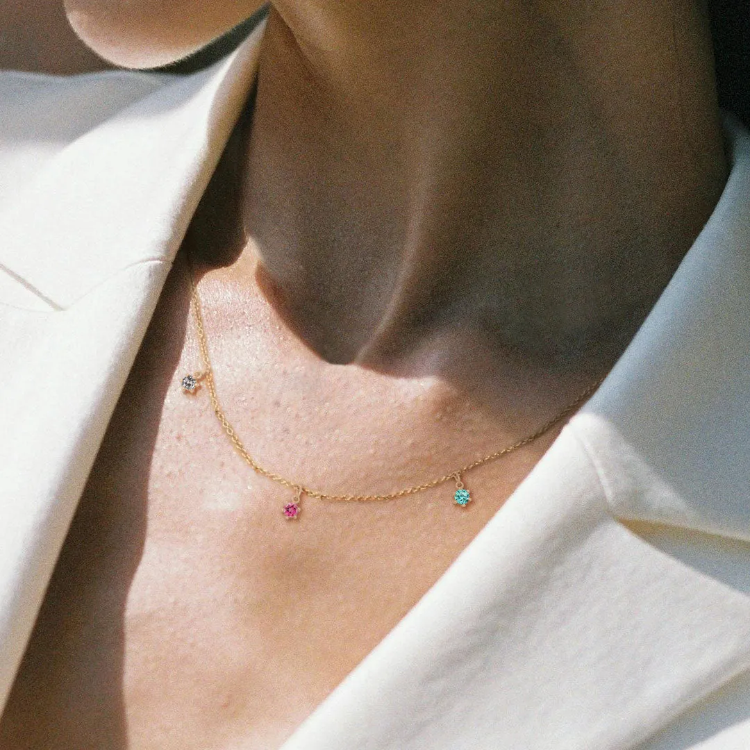 Libra Zodiac Fringe Necklace