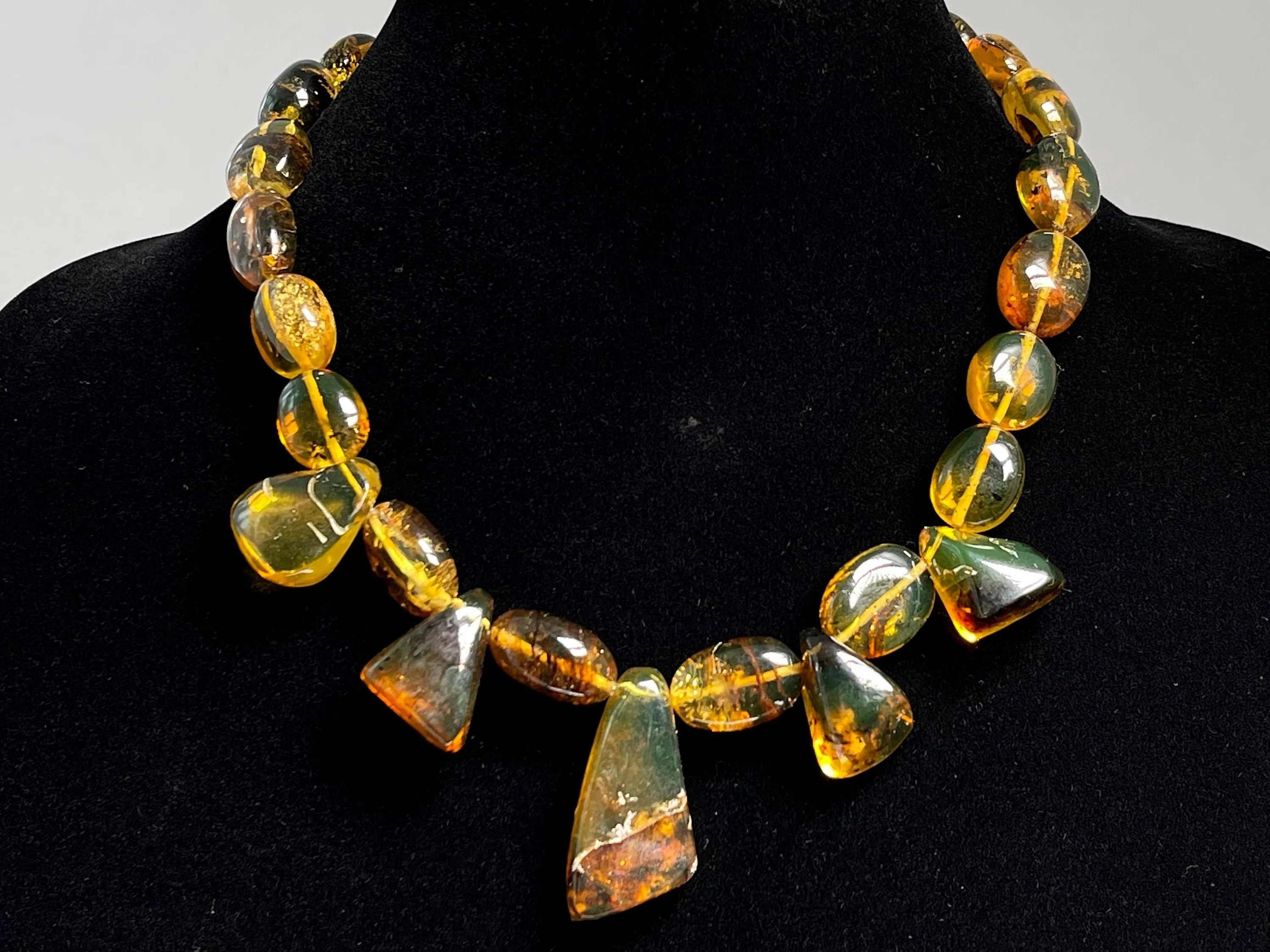 Mexican AMBER Crystal Necklace - Beaded Necklace, Handmade Jewelry, Healing Crystals and Stones, 48563