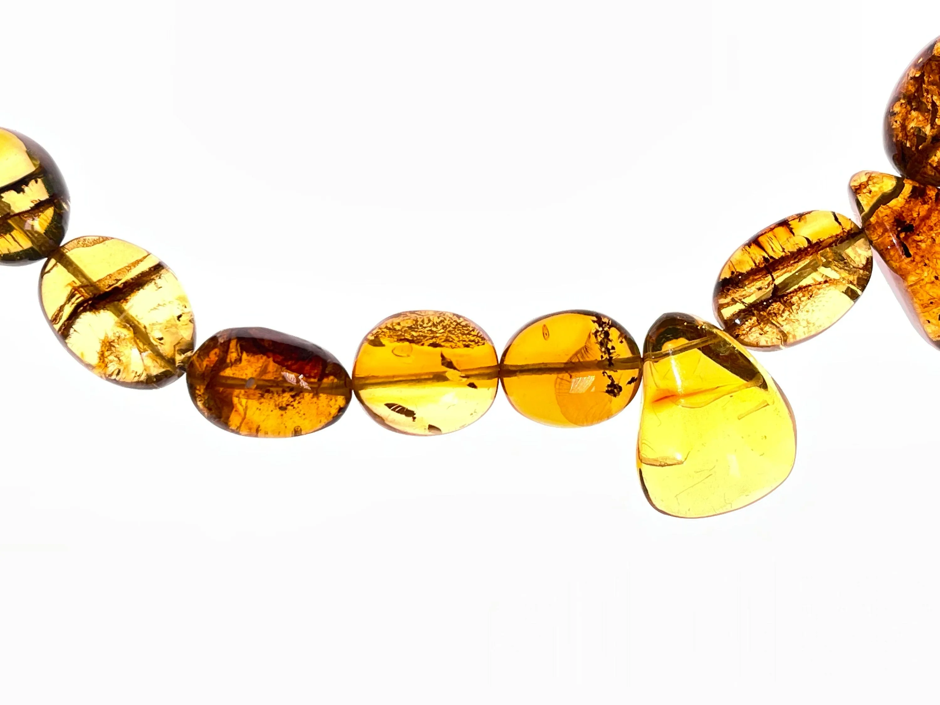 Mexican AMBER Crystal Necklace - Beaded Necklace, Handmade Jewelry, Healing Crystals and Stones, 48563