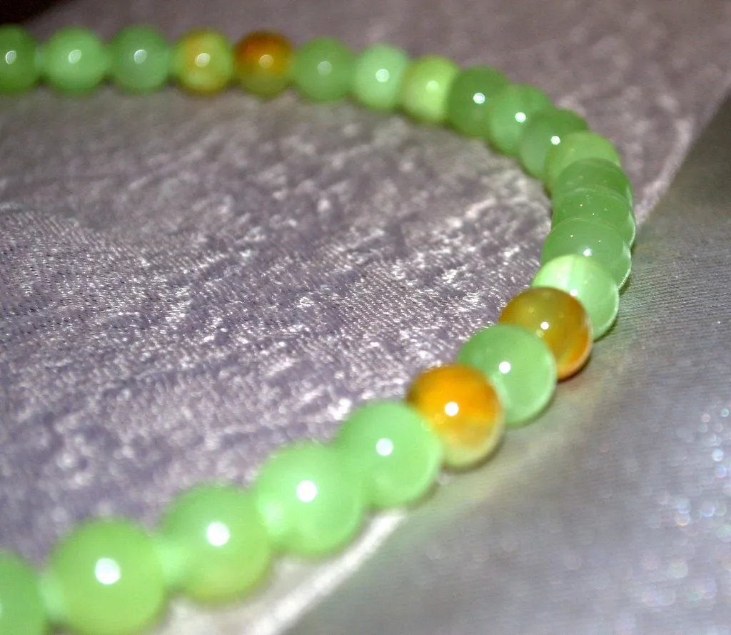 Natural green onyx necklace Green stone beaded unisex onyx necklace Personalized gift for him Gift for boyfriend Asexual gift necklace