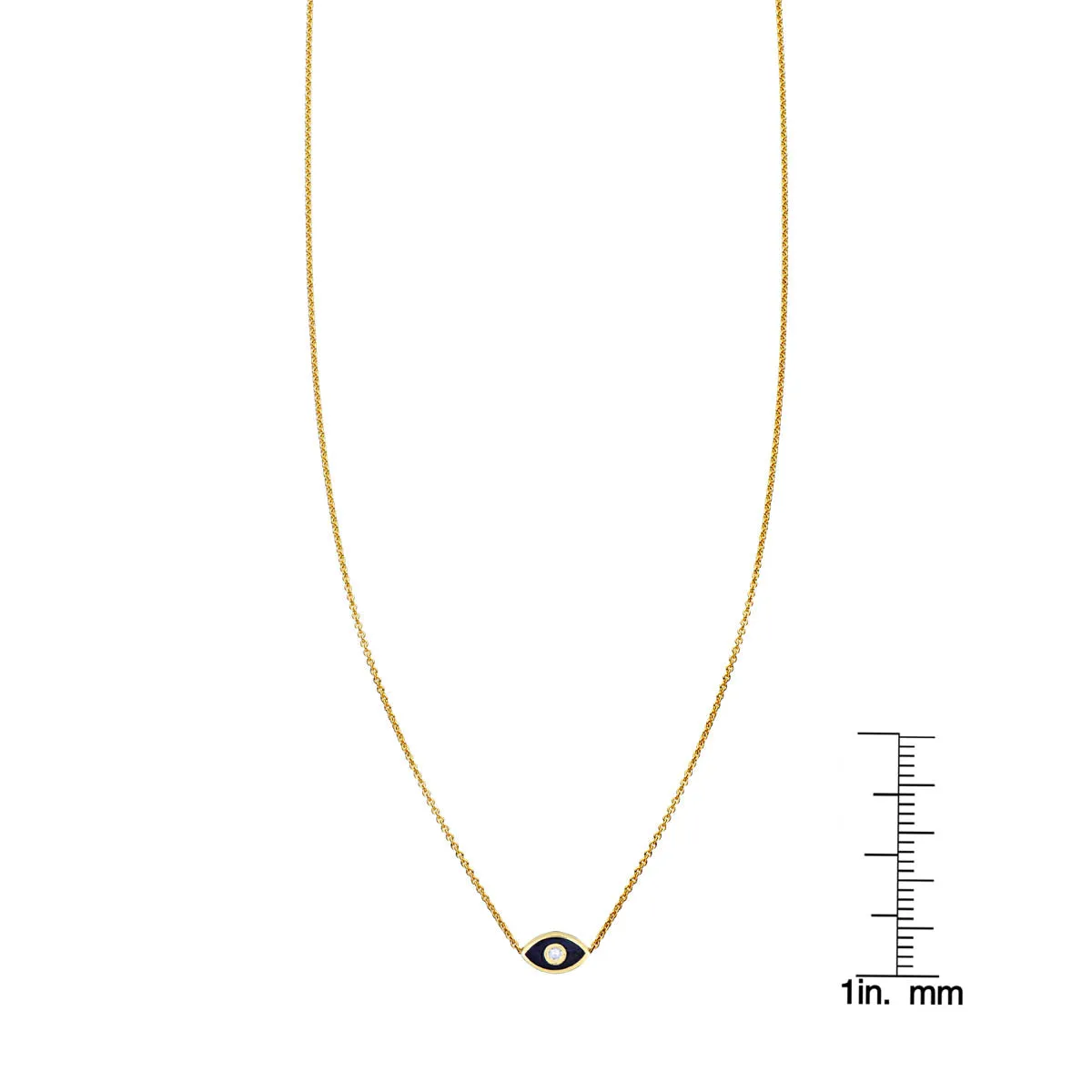 Onyx & Diamond Evil Eye Necklace