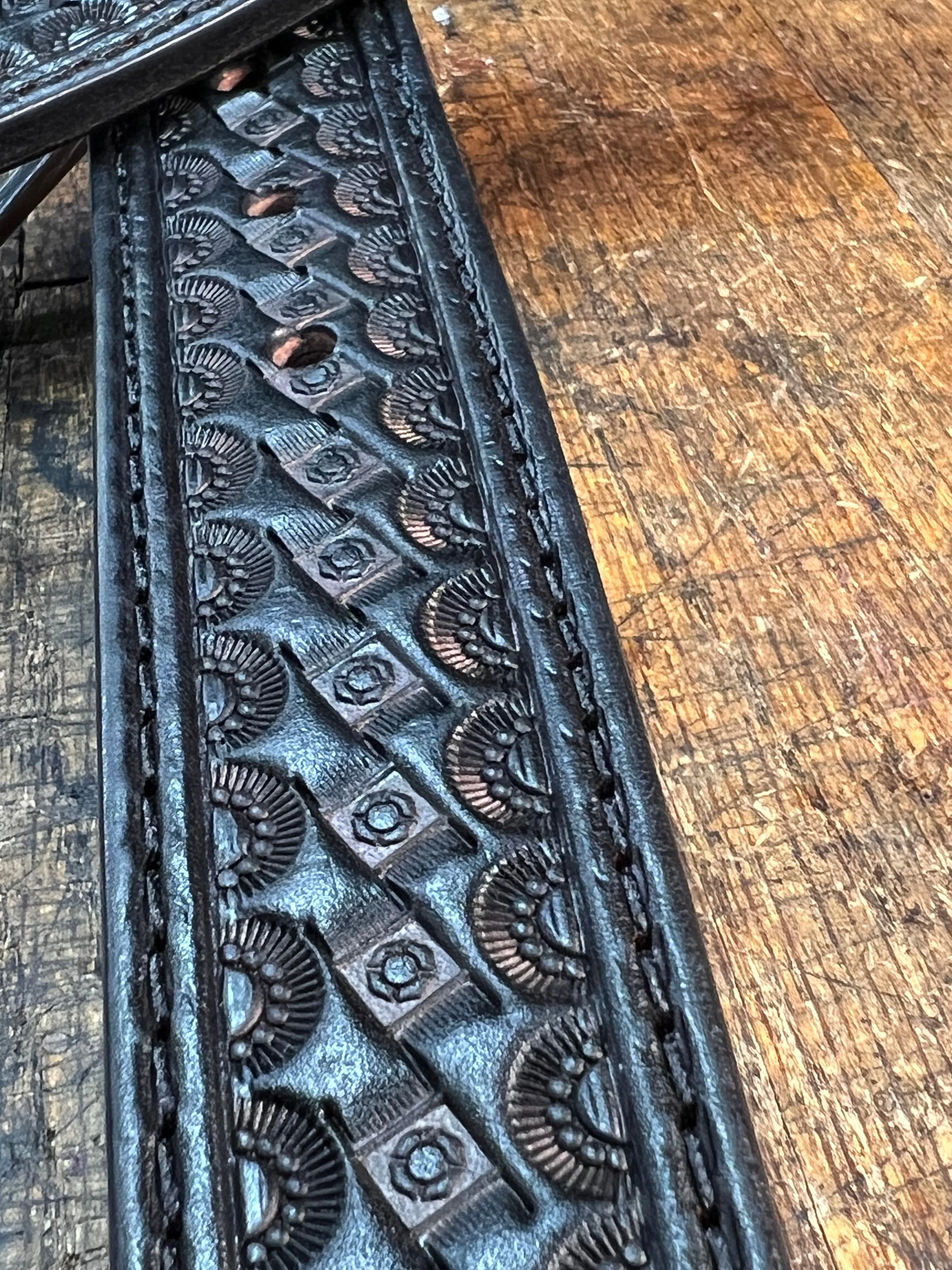 "The Fireman" Custom Tooled & Stamped Belt