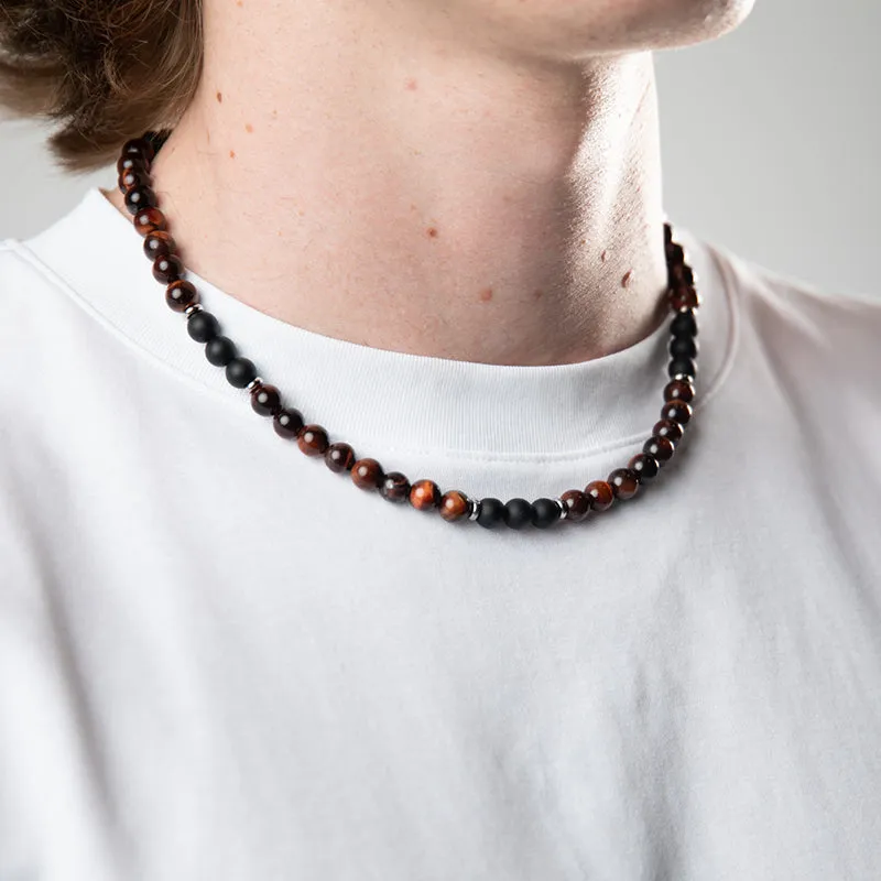 RED TIGER EYE NECKLACE