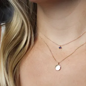 Sapphire Baguette Necklace