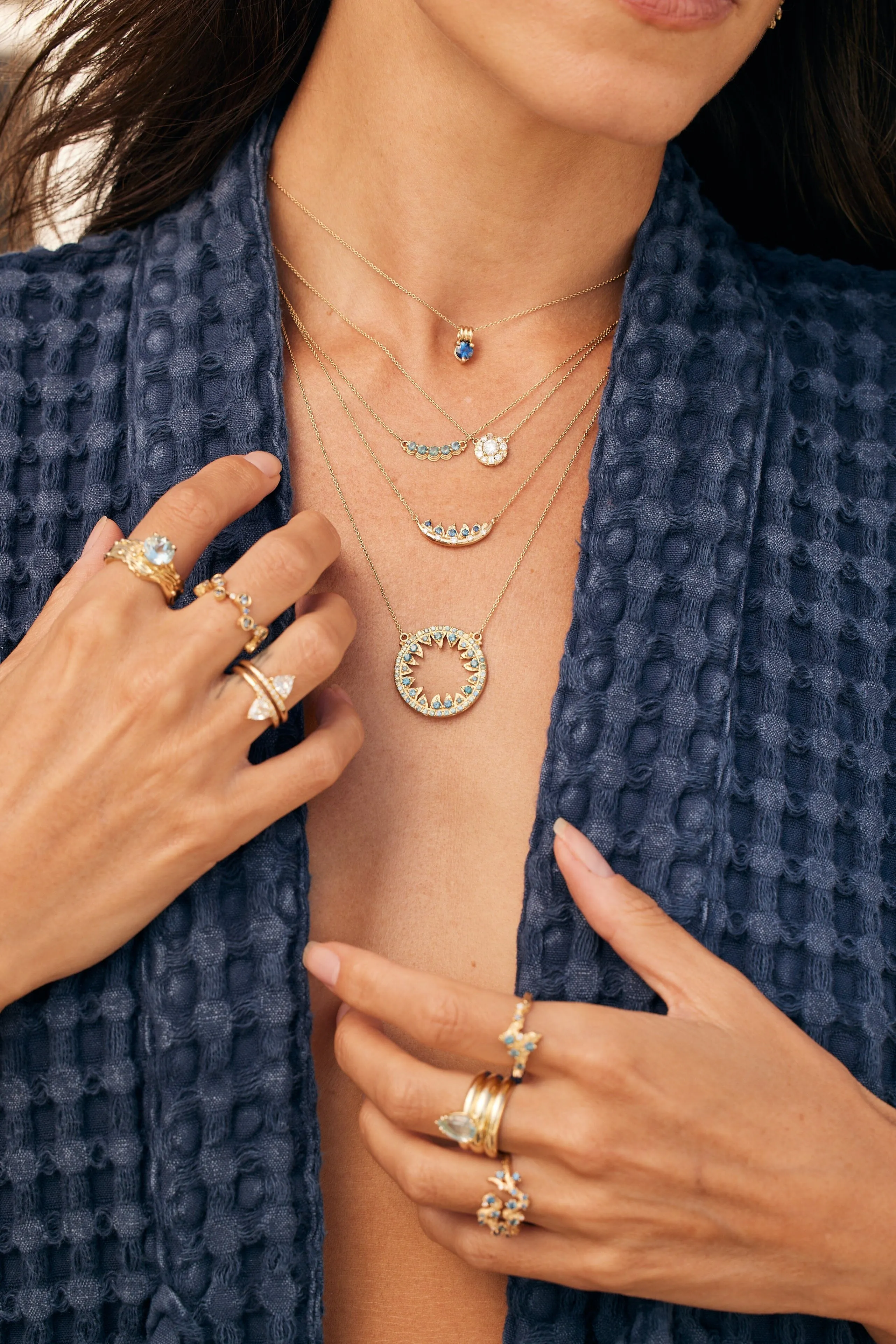 Sapphire Cascading Necklace