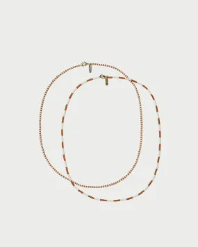 Soo Amber/Cream Necklace Set