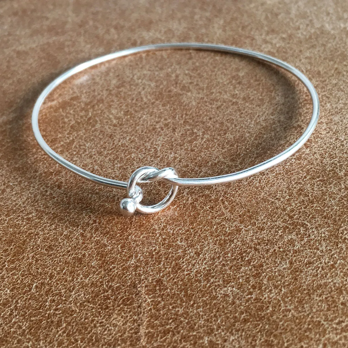 Sterling Silver Friendship Knot Bangle