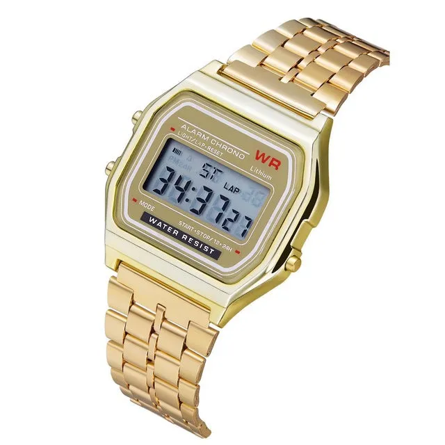 Strap Watche Luxury Rose Gold Watch Women Men Business Clock Multifunction LED Sports Digital Men Erkek Reloj Relogio
