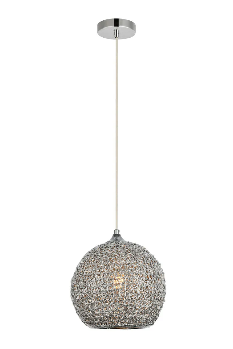 ZC121-LDPD2073 - Living District: Lilou Collection Pendant D9.8 H10 Lt:1 Chrome Finish